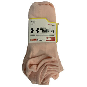 UNDER ARMOUR Women's No Show Socks 6 Pair Medium Shoe 7-10 NEW